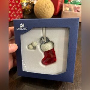 Swarovski Crystal Santa's Stocking Christmas Ornament #0944872 - 2011